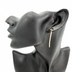 Tiffany & Co Earrings T Wire Bar 18k PG Gold — view 2
