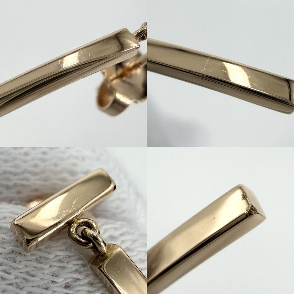 Tiffany & Co Earrings T Wire Bar 18k PG Gold — view 5