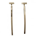 Tiffany & Co Earrings T Wire Bar 18k PG Gold