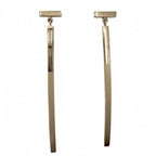 Tiffany & Co Earrings T Wire Bar 18k PG Gold