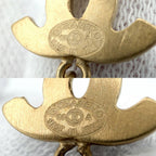 Chanel Earrings CC Logo Swing Gold Faux Pearl — view 5