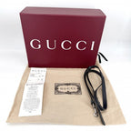 Gucci 2-Way Tote Shoulder Crossbody Lido Cotton Linen Beige Navy Silver — view 8