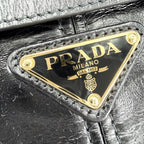 Prada 2-Way Boni Mini Shoulder Bag Crossbody Triangle Logo Tote Leather Black — view 5