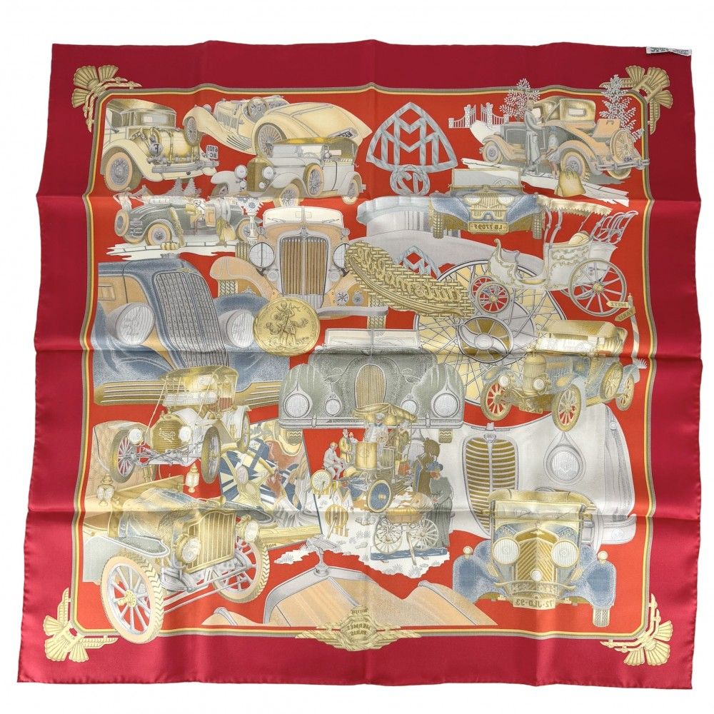 Hermes Scarf Carre 90 Automobile Carres Silk — view 2