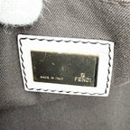 Fendi Handbag Zucchino One Shoulder Canvas Leather Black White Gold — view 5