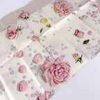 Hermes Scarf Carre 90 la Rosee Rose Drop Carres Silk Ivory — view 5