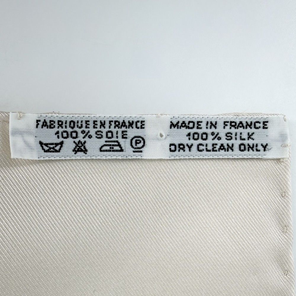 Hermes Scarf Carre 90 la Rosee Rose Drop Carres Silk Ivory — view 3