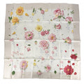 Hermes Scarf Carre 90 la Rosee Rose Drop Carres Silk Ivory
