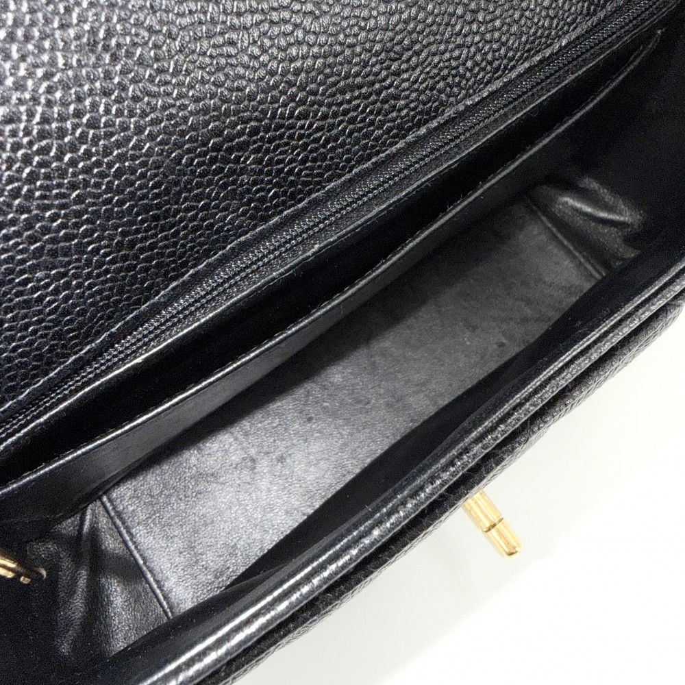 Chanel Shoulder Bag Quilted Crossbody Black Gold — view 4