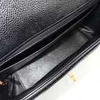 Chanel Shoulder Bag Quilted Crossbody Black Gold — view 4