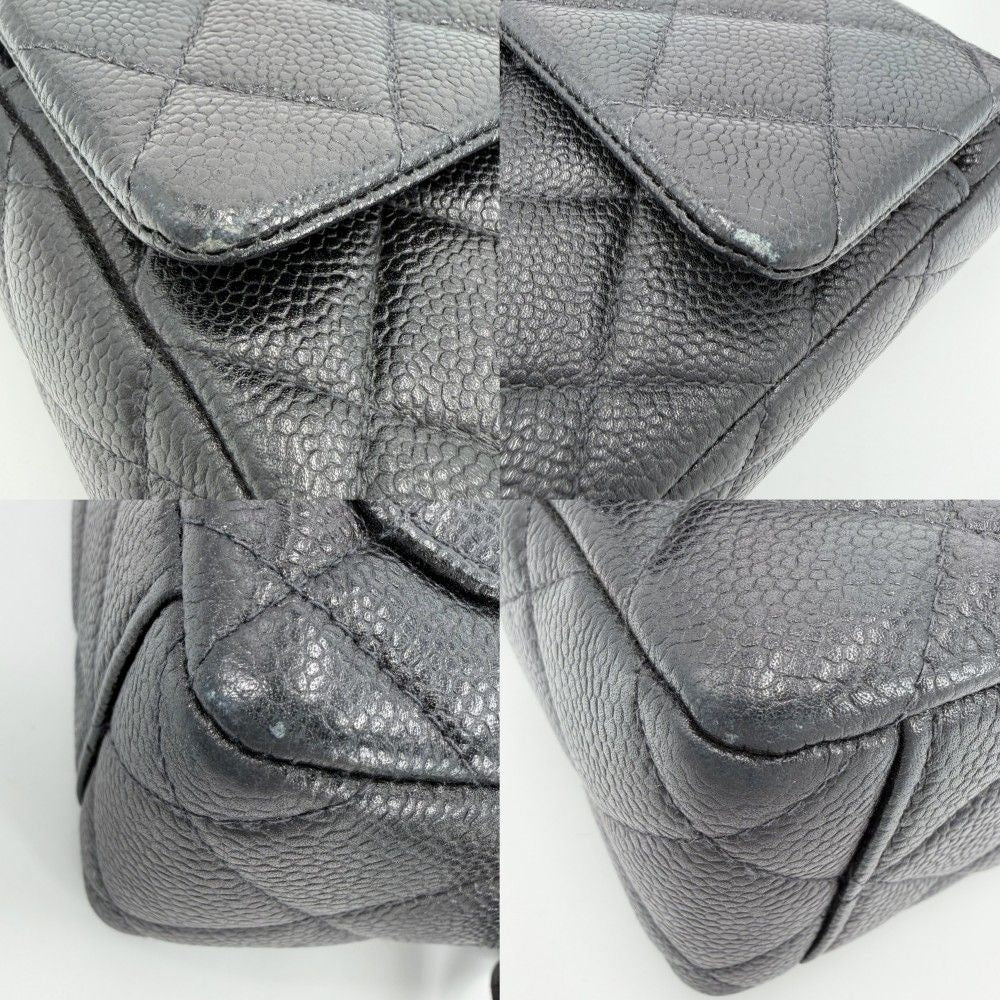 Chanel Shoulder Bag Quilted Crossbody Black Gold — view 6