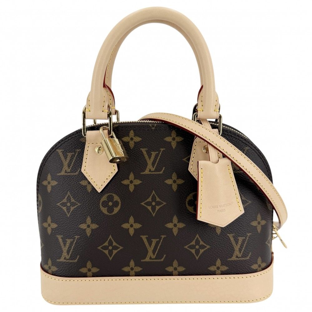 Louis Vuitton 2-Way Monogram Alma BB Shoulder Bag Crossbody Small Brown Gold