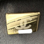 Chanel Shoulder Bag Quilted CC Logo Bag Chain Square Lambskin Black Gold — view 5