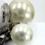 Dior Earrings Tribales Tribal Logo Swing Resin Pearl Crystal White — view 5