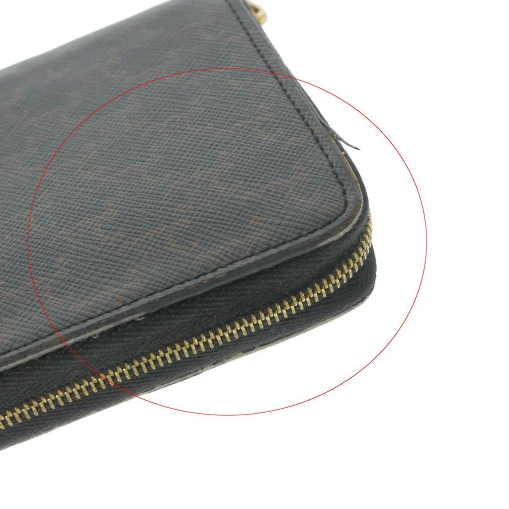 Celine Triomphe Canvas Large Zip Wallet Brown — view 5