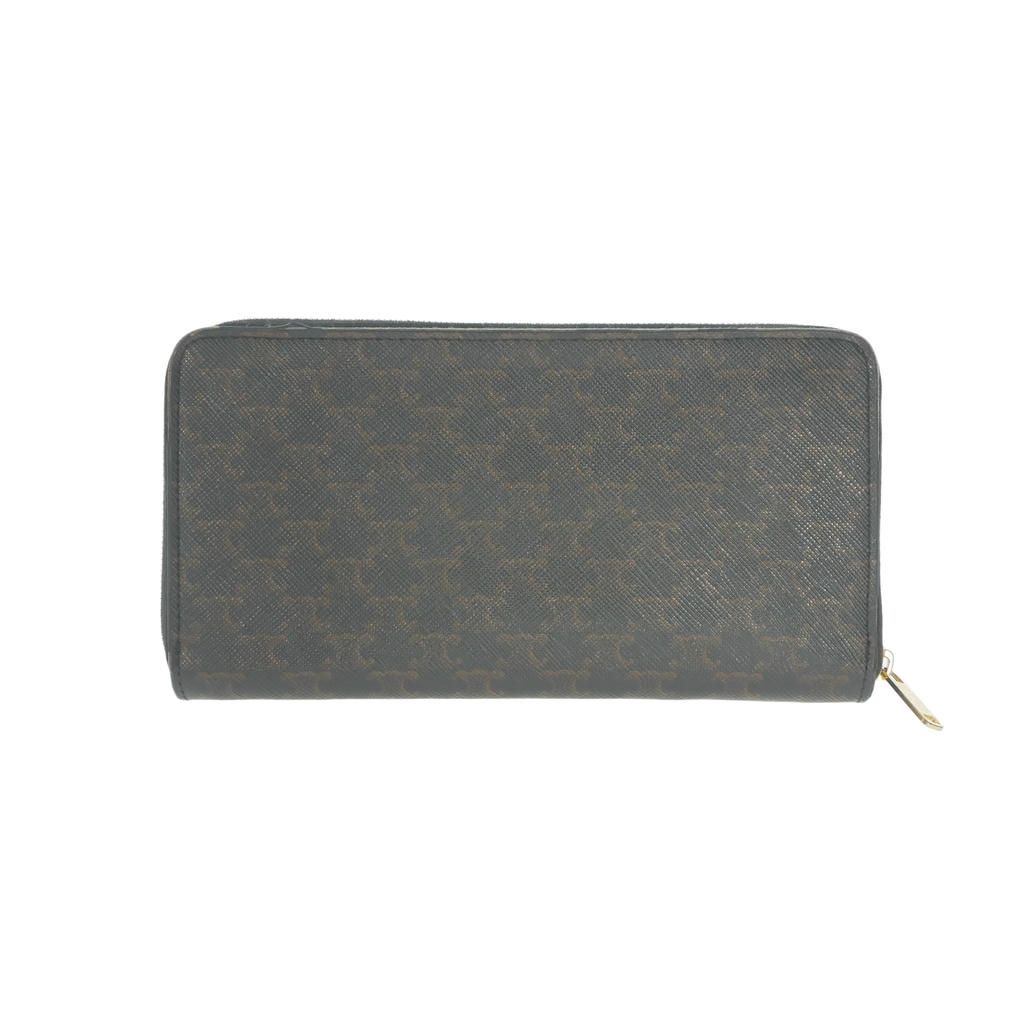 Celine Triomphe Canvas Large Zip Wallet Brown — view 2