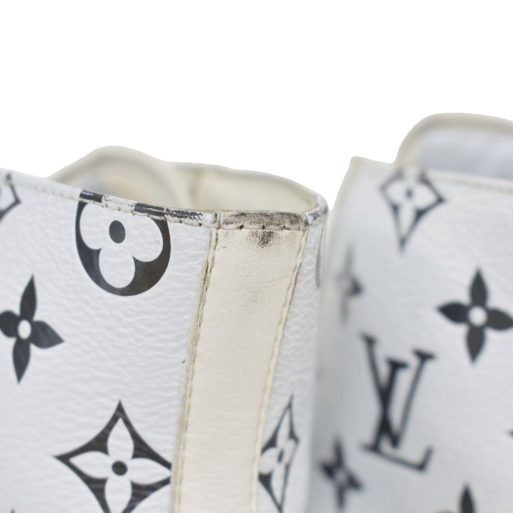 Louis Vuitton Tattoo Line Monogram Leather High Cut Sneakers 7 White — view 9