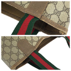 Gucci Vintage Sherry Line Beige Brown GG Supreme Canvas Tote Shoulder — view 6