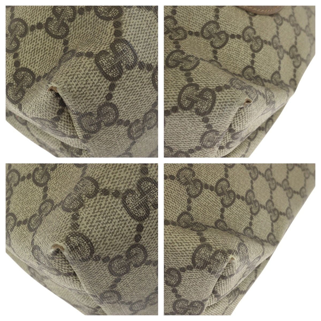 Gucci Vintage Sherry Line Beige Brown GG Supreme Canvas Tote Shoulder — view 3