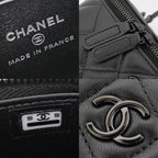 Chanel Quilted Vanity Chain Shoulder Bag Black So Lambskin — view 8