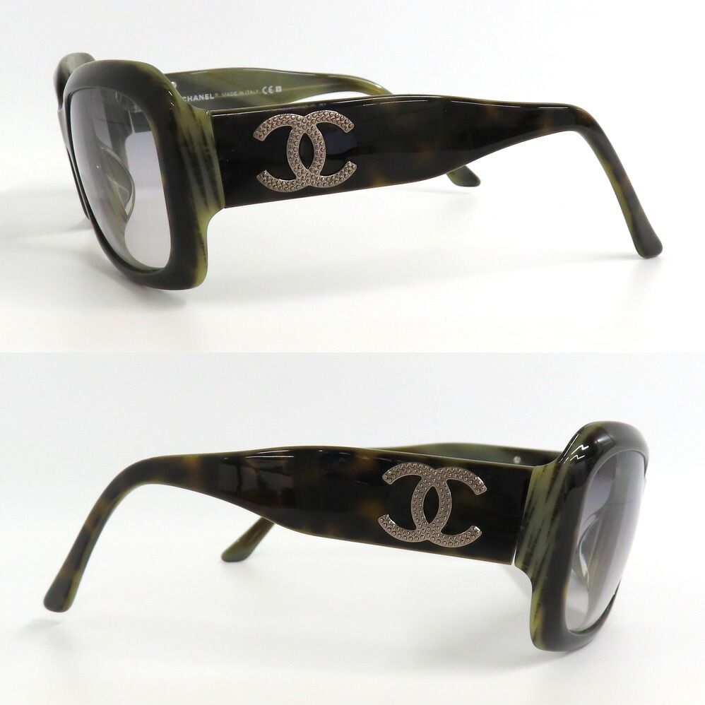 Chanel Sunglasses 11 Brown Gray Multicolor CC Logo Eyewear — view 4