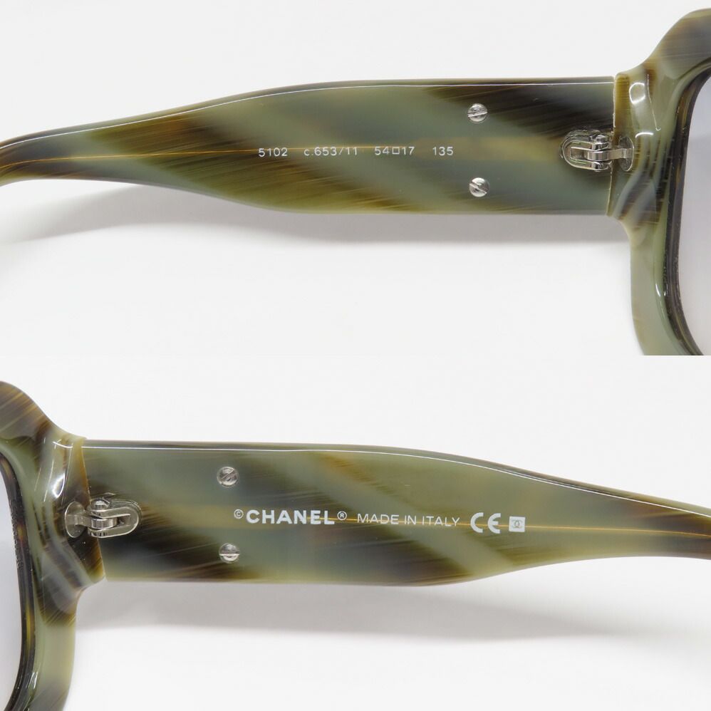 Chanel Sunglasses 11 Brown Gray Multicolor CC Logo Eyewear — view 5