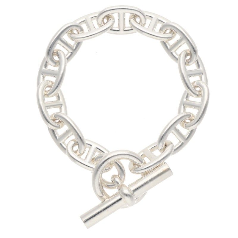 Hermes Chaine D'ancre TGM Silver Bracelet