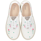 Dior Rose Embroidered Low Cut Sneakers — view 4