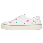 Dior Rose Embroidered Low Cut Sneakers
