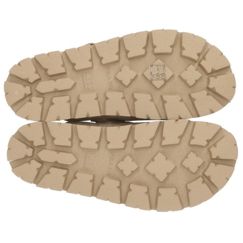 Prada Triangle Suede Sandals — view 3