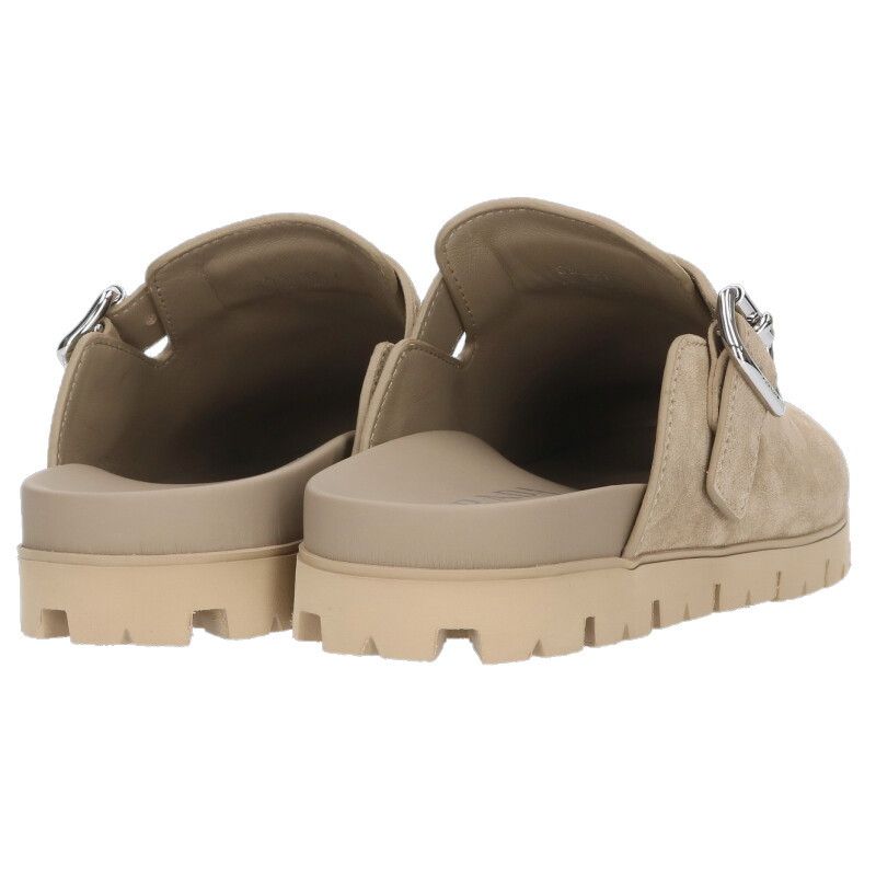 Prada Triangle Suede Sandals — view 2