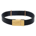 Saint Laurent Paris Monogram Lambskin Bracelet — view 2