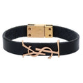 Saint Laurent Paris Monogram Lambskin Bracelet