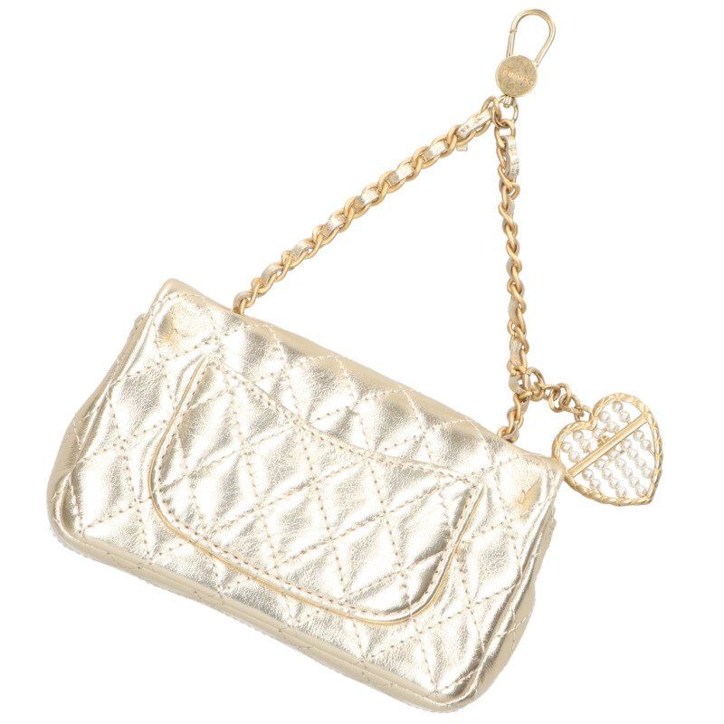 Chanel Quilted CC Logo Lambskin Flap Chain Shoulder Bag Charm — view 2