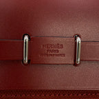 Hermes Shoulder Bag Herbag Zip Mini Rouge Ash Silver Toile Military Vache Hunter — view 6