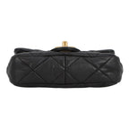 Chanel Chain Shoulder Bag Quilted CC Logo Leather Black — view 3
