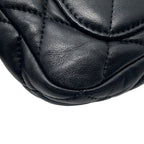 Chanel Chain Shoulder Bag Quilted CC Logo Leather Black — view 7