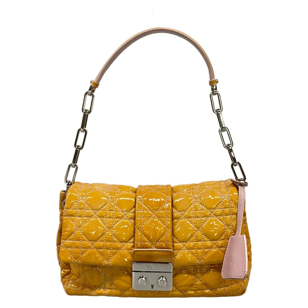 Dior Shoulder Bag Cannage Stitch Pink Leather
