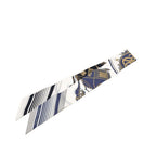 Hermes Twilly Ex Libris Scarf White Multicolor Silk