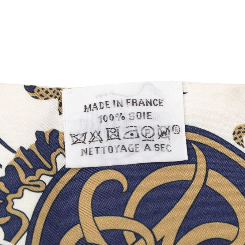 Hermes Twilly Ex Libris Scarf White Multicolor Silk — view 4