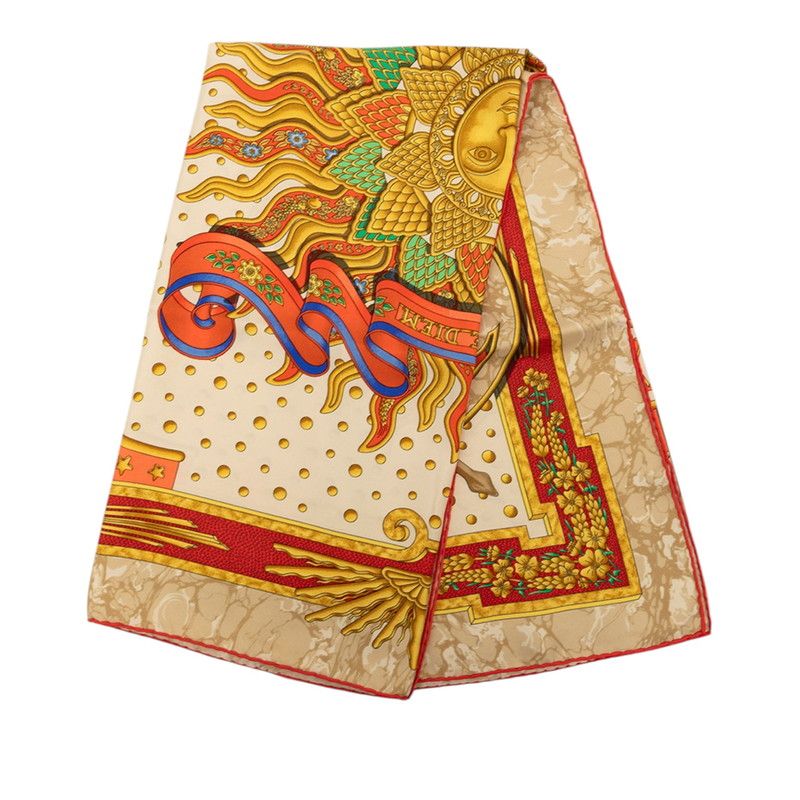 Hermes Carre 90 Carpe Diem Enjoy Every Day Sun Moon and Stars Scarf Oversized — view 2