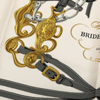Hermes Carre 90 Brides de Gala Ceremonial Scarf Oversized Pink Silk — view 4