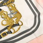 Hermes Carre 90 Brides de Gala Ceremonial Scarf Oversized Pink Silk — view 5