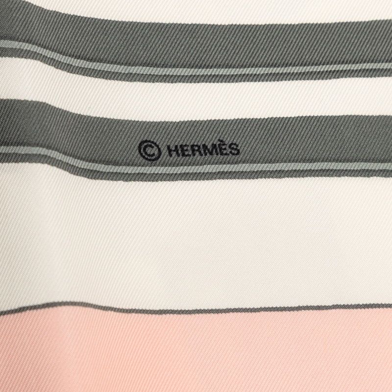 Hermes Carre 90 Brides de Gala Ceremonial Scarf Oversized Pink Silk — view 6