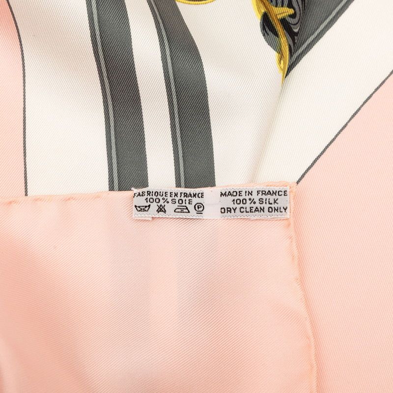 Hermes Carre 90 Brides de Gala Ceremonial Scarf Oversized Pink Silk — view 8