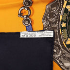Hermes Carre 90 Memoire D'hermes Scarf Oversized Navy Orange — view 9