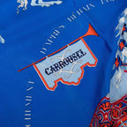 Hermes Carre 90 Carrousel Merry Go Round Scarf Oversized Blue Silk — view 3