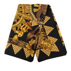 Hermes Carre 90 L'or Des Chefs Scarf Oversized Black Gold Silk — view 2