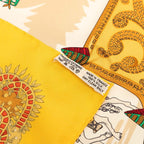 Hermes Carre 90 le Paradis du Roy Scarf Oversized Yellow Silk — view 8