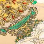 Hermes Carre 90 le Paradis du Roy Scarf Oversized Yellow Silk — view 3
